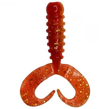 Grub Rock'N Bait Owner Cultiva Ring Twin Tail Crab Orange, 3.5cm, 0.6g, 12buc/plic