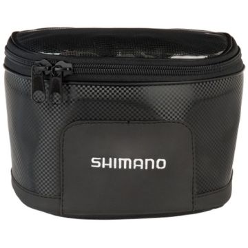 Husa pentru Mulineta Shimano Reel Case M, Black Carbon, 16x12x8cm