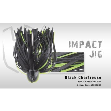 Jig Colmic Hearkles Impact Antibradis 3/0 7g Black/Chartreuse