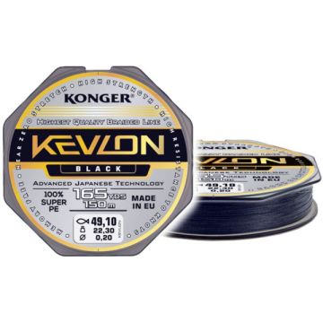 Fir Textil Konger Kevlon X4, 150m, Black
