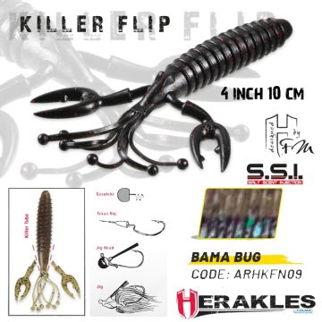 Naluca Colmic Herakles Killer Flip 4, Bama Bug, 10cm, 7buc/plic