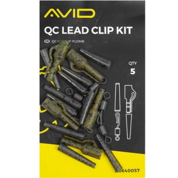 Kit Montura Plumb Pierdut Avid Carp QC Lead Clip Kit, 5bucplic