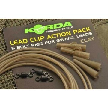 Kit Montura Plumb Pierdut Lead Clip Action Pack, Culoare Clay