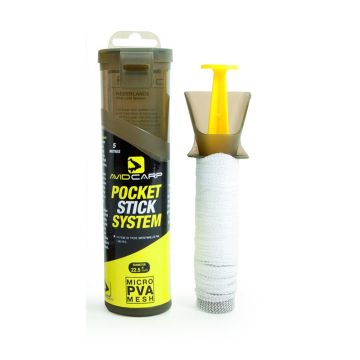 Kit Plasa Solubila PVA Carp Avid Pva Pocket Stick System, 22.5mm, 5m