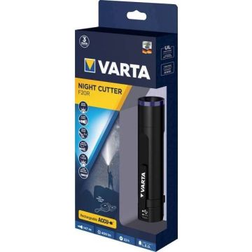 Lanterna de Mana Reincarcabila Varta Night Cutter F20R LED Cree, 400 Lumeni