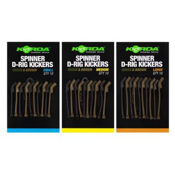 Line Aligner Korda Spinner D Rig Kickers, Green/Brown, 10buc/plic
