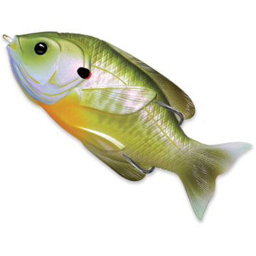 Swimbait Live Target Hollow Body Sunfish Walking Bait, Natural/Green/Bluegill, 7.5cm, 12g, 1buc/plic