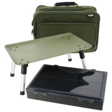 Masa pentru Monturi + Cutie Compartimentata NGT System Box Case Anglers 612 Plus, 42x31x14cm