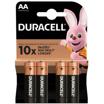 Baterii Duracel Alcaline Extra Life AA R6, 4buc/blister