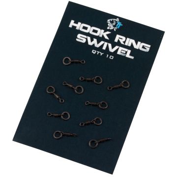 Micro-Vartej cu Anou Nash Hook Ring Swivel, 10buc/plic