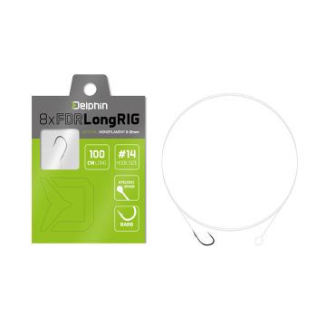 Carlige Legate Feeder Delphin FDR LongRIG, 100cm, 8buc/plic