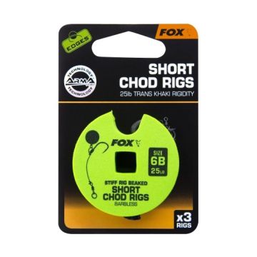 Montura FOX Edges® Stiff Chod Rig Short Barbless, 3buc/disc