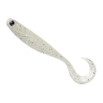 Shad Mustad Mezashi Curly Tail Minnow, Pearl White, 9cm, 6buc/plic
