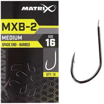 Carlige Matrix MXB-2 Barbed Spade End, 10buc/plic