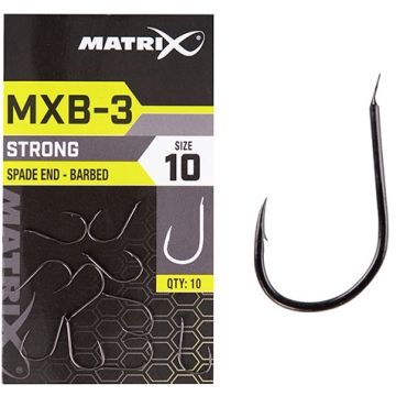 Carlige Matrix MXB-3 Barbed Spade End, 10buc/plic