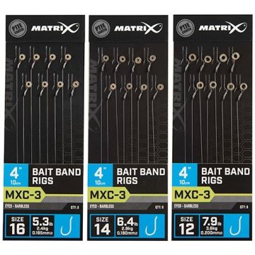 Riguri Matrix MXC-3 Barbless Bait Band Rigs, 10cm, 8buc/plic