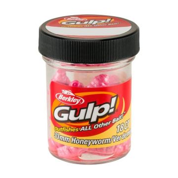 Naluca Berkley Gulp! Alive Honey Worm Original Scent Bubblegum, 18buc/borcan
