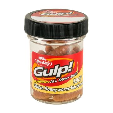Naluca Berkley Gulp! Alive Honey Worm Original Scent Natural, 18buc/borcan