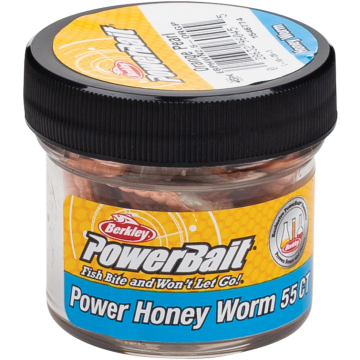 Naluca Berkley PowerBait Power Garlic Honey Worm Orange, 60g, 25bucborcan
