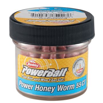 Naluca Berkley PowerBait Power Honey Worm Bubblegum, Garlic Flavour, 60g, 25buc/borcan