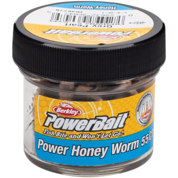 Naluca Berkley PowerBait Power Honey Worm, Grey Pearl, 2.5cm, 55bucborcan
