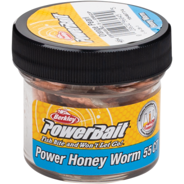Naluca Berkley PowerBait Power Honey Worm, Orange Pearl, 2.5cm, 55bucborcan