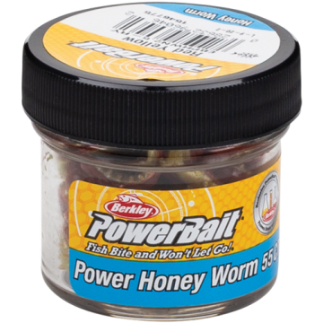 Naluca Berkley PowerBait Power Honey Worm, Red Yellow, 2.5cm, 55bucborcan