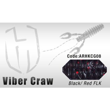 Naluca Colmic Herakles Viber Craw 8.9cm Black Red FLK 7buc/plic