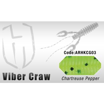 Naluca Colmic Herakles Viber Craw 8.9cm Chartreuse Pepper 7buc/plic
