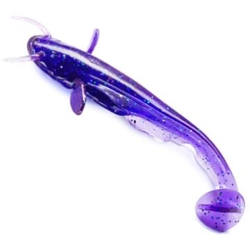 Naluca FishUp Catfish 2", Culoare 060 Dark Violet/Peacock & Silver, 5cm, 10buc/plic