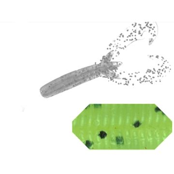 Naluca Herakles Grub X35 Double Claw, Chartreuse Pepper, 8.9cm, 8buc/plic