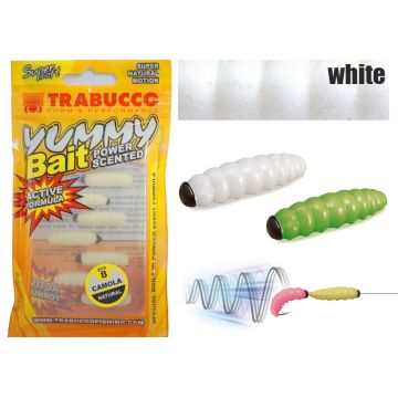 Naluca Trabucco Yummy Bait Camola White 1.5cm, 8 buc/plic