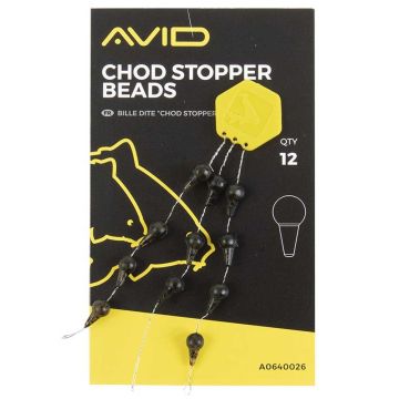 Opritoare Avid Carp Chod Stopper Beads, 12bucplic
