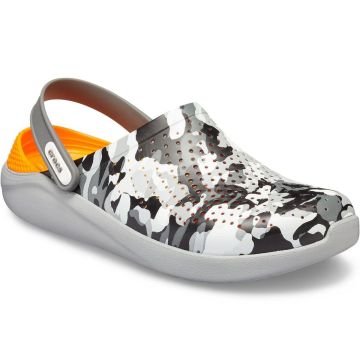 Papuci Crocs LiteRide Relaxed, Camo Light Grey