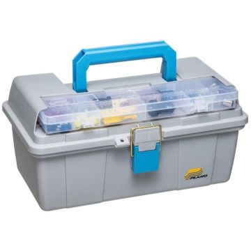 Valigeta Plano Tackle Box cu 3 Sertare, 22-34 Compartimente, Albastru, 41x21cm