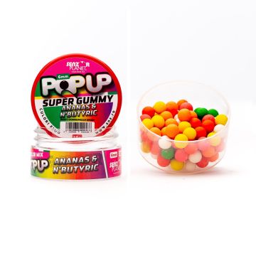 Pop-Up Seznor Planet Super Gummy Mix Culori, 6mm, 15g