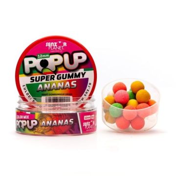 Pop-Up Senzor Planet Super Gummy Mix Culori, 12mm, 30g