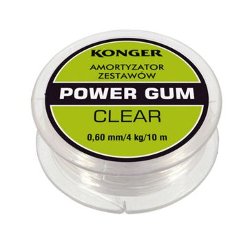 Elastic Konger Power Gum Method Feeder Shock Absorber, Clear