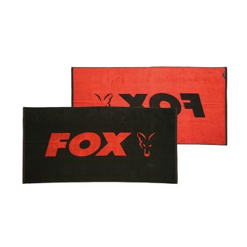 Prosop FOX Beach Towel Black  Orange