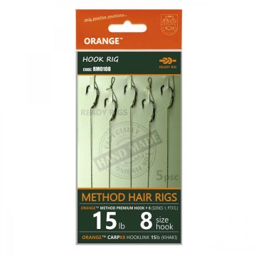 Rig Feeder Orange Fishing Series 1 Method Hair Rigs, 5buc/plic