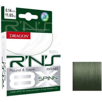 Fir Textil Dragon R'N'S 8X Spinn, Zielona, 150m