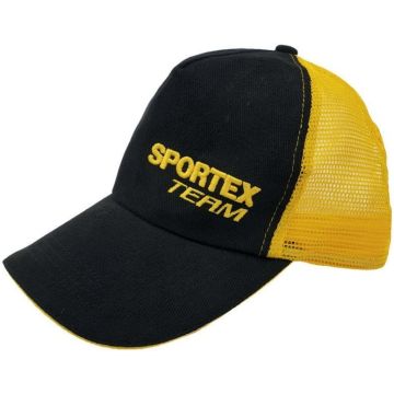 Sapca Sportex Base Caps, Black/Yellow 