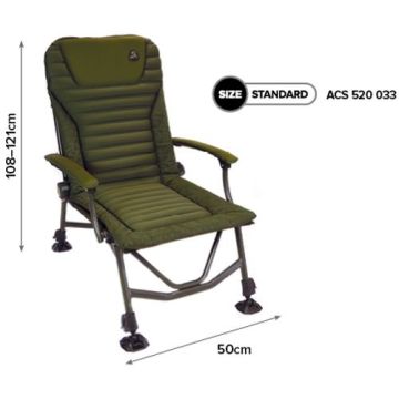 Scaun Carp Spirit Magnum Deluxe Standard Chair, 50x108-121cm