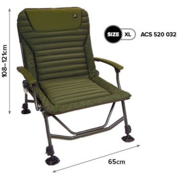 Scaun Carp Spirit Magnum Deluxe XL Chair, 65x108-121cm