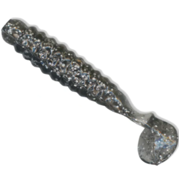 Grub Slider Fishing 1.5" Crappie Grub, Smoke Glitter, 3.8cm, 15buc/plic