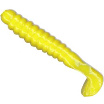 Grub Slider Fishing 1.5" Crappie Grub, Yellow, 3.8cm, 15buc/plic