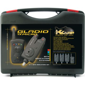 Set 3 Avertizori + Statie K-Karp Gladio Tx Micro