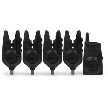 Set Avertizoare + Statie Avid Carp VTX+, 4+1 Bite Alarm Set
