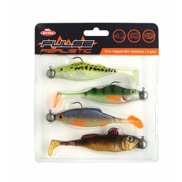 Set Berkley Pulse Realistic Goby Prerigged Large, 4buc/blister