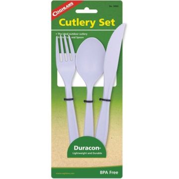Set Tacamuri din Plastic Coghlan's Duracon Cutlery, 3 pieseblister